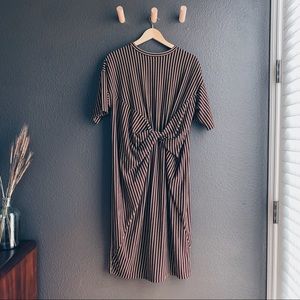 Zara - Striped Midi Dress